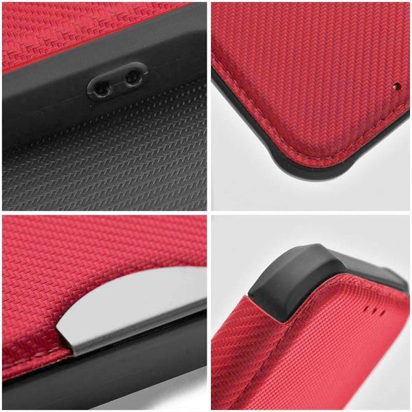 Кожаный чехол-книжка GETMAN Razor (PU) для Xiaomi Redmi 13C / Poco C65 Red 777-07694 фото