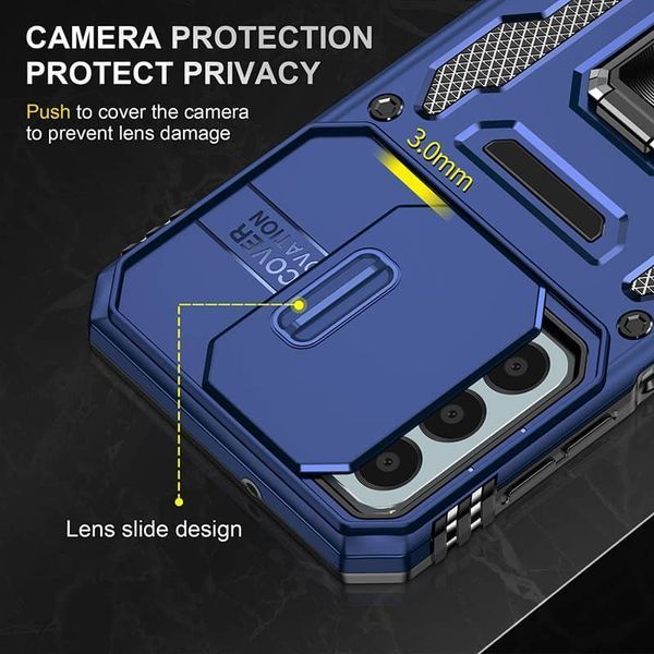 Ударостійкий чохол Camshield Army Ring для Samsung Galaxy M34 5G Navy Blue 777-05029 фото
