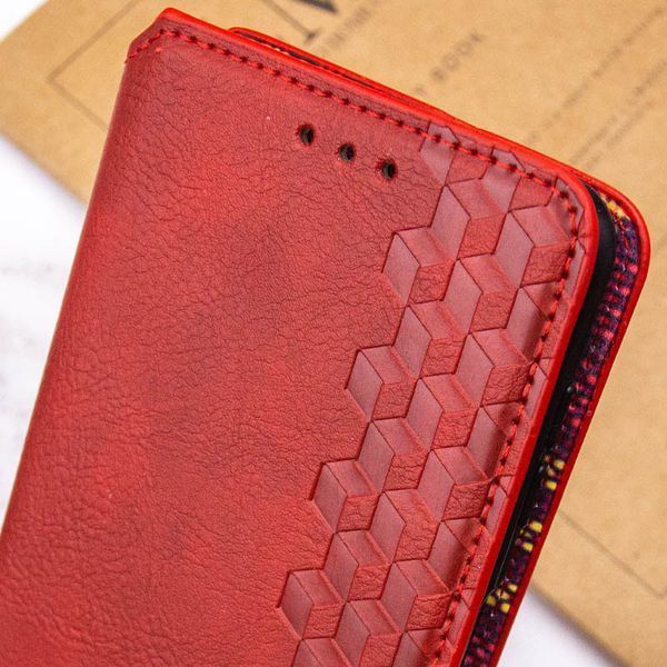 Шкіряний чохол-книжка GETMAN Cubic для Samsung Galaxy A05s Червоний 555-01764 фото
