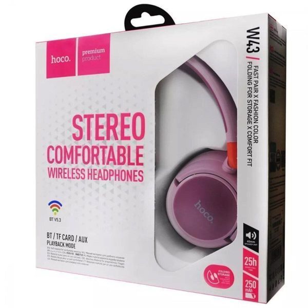 Беспроводные накладные наушники HOCO W43 Adventure BT headphones Purple 656-03808 фото