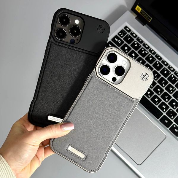 Накладка Leather Aromatherapy Metal Magnetic для iPhone 13 Pro Brown 207-00422 фото