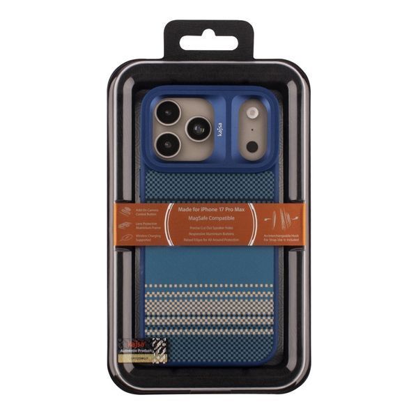Чохол Kajsa Resort Collection Gradient Stripe with MagSafe для iPhone 17 Pro Max Blue Plus B-Ring 2020000507420 фото