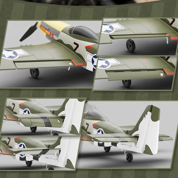 Самолет на радиоуправлении SCHE W551 Four-channel Stunt Fighter Green 656-03530 фото
