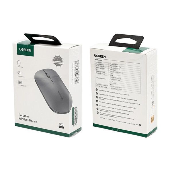 Маніпулятор миша UGREEN Portable Wireless Mouse (Gray) 656-03242 фото