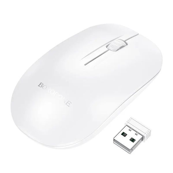 Манипулятор мышь BOROFONE BG14 Planet 2.4G business wireless mouse White 6941991113383 фото