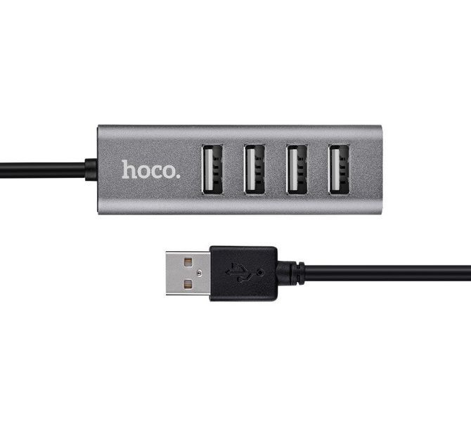 USB-хаб HOCO HB1 4USB Line machine Tarnish 6957531038139 фото
