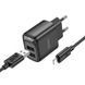 Мережевий зарядний пристрій з кабелем HOCO C141A Smart dual-port charger set(iP) Black 6942007627863 фото 1