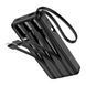 Power Bank Hoco J146 Night tide 10000mAh 2A (with cable Type-C+Micro+Lightning+USB) Black 216-00163 фото 2