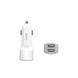 Автомобильное зарядное устройство HOCO Z23 имеет большой тип dual-port car charger set with iP cable White 656-00329 фото 4