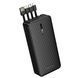 Зовнішній акумулятор BOROFONE BJ84A Smooth power bank with four cables(20000mAh) Black 6941991126178 фото 4