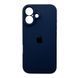 Силиконовый чехол с закрытой камерой для iPhone 16 Dark Blue 666-05459 фото