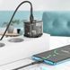 Сетевое зарядное устройство HOCO N34 Dazzling dual-port PD20W+QC3.0 charger set(C to iP) Transparent Black 656-01369 фото 4