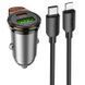 АЗУ Hoco NZ16A Rigorous 43W (1USB-A/1C) + кабель Type-C to Lightning Metal grey ILSO-00000079408-1 фото 1