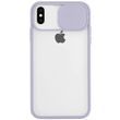Чохол Camshield mate TPU зі шторкою для камери для iPhone Xs Max Бузковий 206-00030 фото
