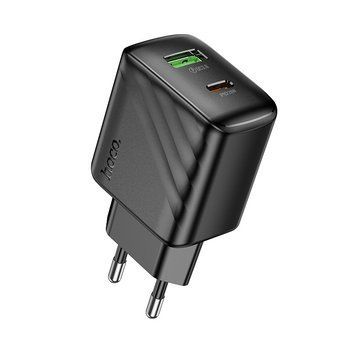 Сетевое зарядное устройство HOCO CS25A Rico PD20W+QC3.0 charger Black 6942007639781 фото