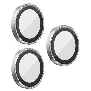 Захисне скло BlueO Metal на камеру для Apple iPhone 16 Pro / 16 Pro Max / 15 Pro / 15 Pro Max Срібний / Silver Diamond 777-08401 фото