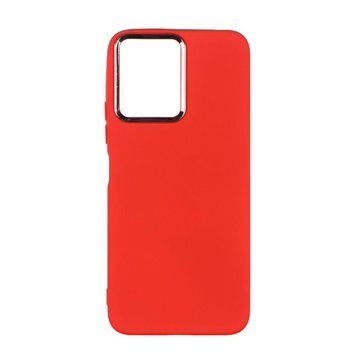Чехол Silicone Cover Metal frame для Xiaomi Redmi 12 Red 208-03521 фото