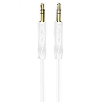 Аудіокабель BOROFONE BL16 3.5mm male to 3.5mm male, PVC, 1m, White 6974443389173 фото