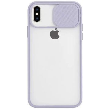 Чохол Camshield mate TPU зі шторкою для камери для iPhone Xs Max Бузковий 206-00030 фото