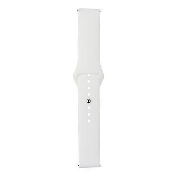 Ремінець Универс 20mm Silicone Original Button Design для Samsung/Amazfit/Huawei White 212-02704 фото