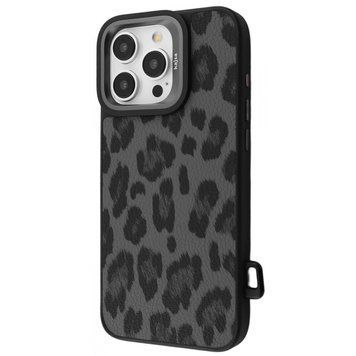 Чехол Kajsa Leopard Pattern with Magnetic Ring iPhone 16 Pro Max Black 656-08209 фото
