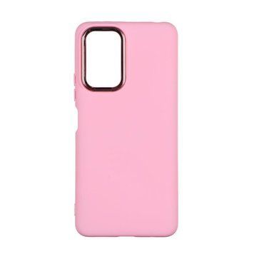 Чехол Silicone Cover Metal frame для Xiaomi Redmi Note 10 Pro / 10 Pro Max 4G Light pink 208-03471 фото