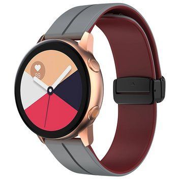 Силіконовий ремінець Classy для Smart Watch 20mm Grey / Plum 212-01470 фото