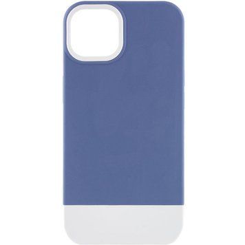 Чехол TPU+PC Bichromatic для Apple iPhone 13 (6.1") Blue / White 555-03990 фото
