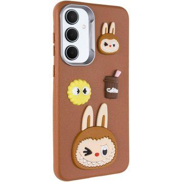 Чехол TPU Leather Toys для Xiaomi Redmi Note 13 Pro 4G / Poco M6 Pro 4G Labubu / Brown 555-00866 фото