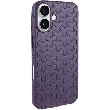 Чехол TPU Weaving для iPhone 16 (6.1") Purple 555-00324 фото