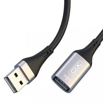 USB Подовжувач XO NB219 2.0 USB to USB data cable 2m Чорний 209-00159 фото