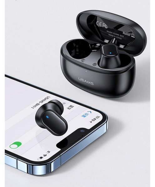 Навушники USAMS-BH11 TWS Earbuds BH Series BT 5.1 Black 202-00433 фото