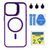 Чохол TPU+PC+Metal Stand Case with MagSafe and Camera Lenses для iPhone 15 Pro Max Dark Purple 214-03714 фото