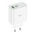 Мережевий зарядний пристрій HOCO C113A Awesome PD65W dual port(1A1C) charger White 6931474790910 фото