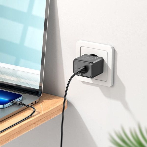Мережевий зарядний пристрій HOCO CS11A Ocean single port charger set(Micro) 10.5W Black 656-01362 фото