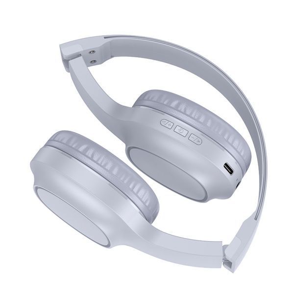 Беспроводные Bluetooth наушники Hoco W46 Charm Светло-серый 202-00191 фото