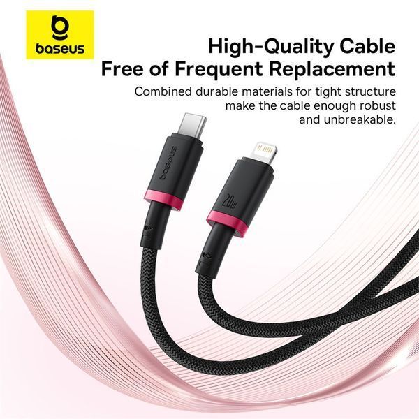 Кабель Baseus Dura Series Fast Charging Cable Type-C to iP 20W 2m Red+Black P10377800U01-03 фото
