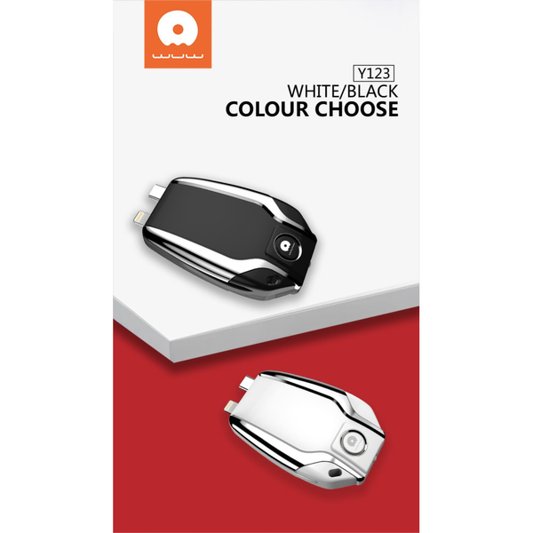 Павербанк WUW Y123 MINI 1500mAh Type-C/Lightning Черный 216-00052 фото