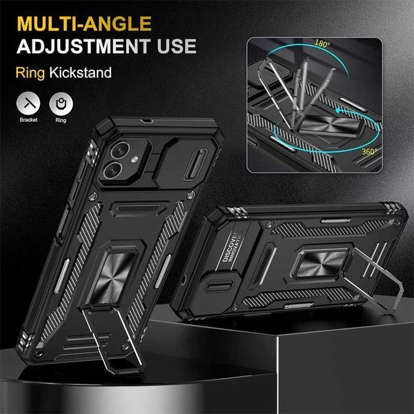Ударопрочный чехол Camshield Army Ring для Samsung Galaxy A05 Black 777-05024 фото