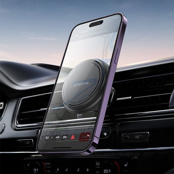 Автотримач для телефона BOROFONE BH135 Parker ring magnetic car holder (air outlet) 6941991121401 фото
