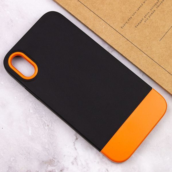 Чохол TPU+PC Bichromatic для Apple iPhone X / XS (5.8") Black / Orange 555-03890 фото
