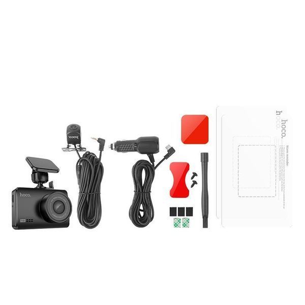 Видеорегистратор HOCO DV3 Driving recorder with display(dual-channel) Black 6942007608183 фото