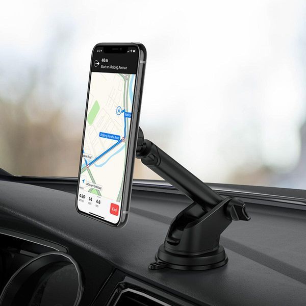 Тримач для мобільного HOCO CA67 Sagittarius series stretch magnetic car holder Black 656-00484 фото