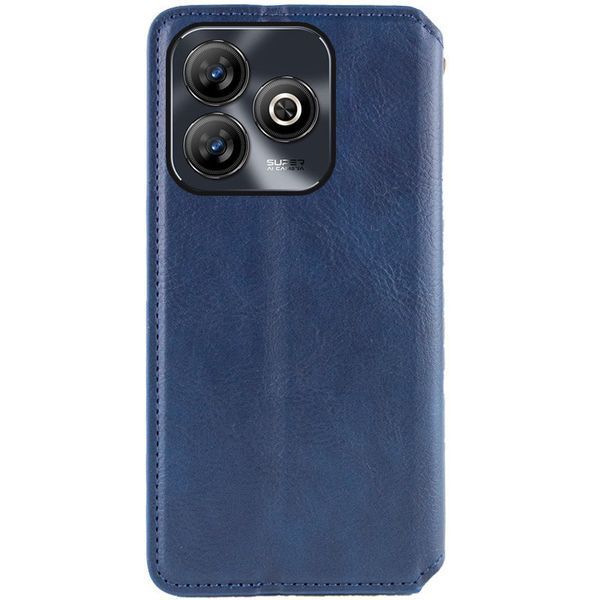 Шкіряний чохол-книжка GETMAN Cubic для ZTE Blade A75 4G Синій 555-01609 фото