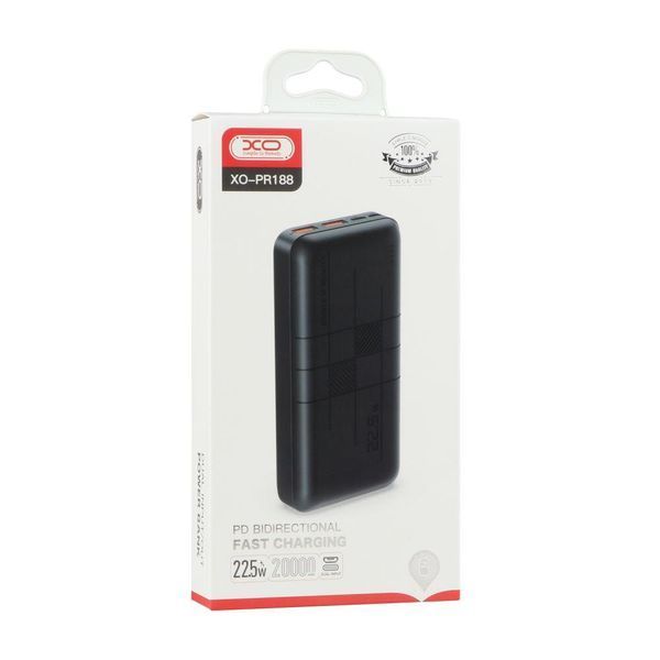 Power Bank XO PR188 QC22.5W/PD20W 20000 mAh Чорний 656-03309 фото