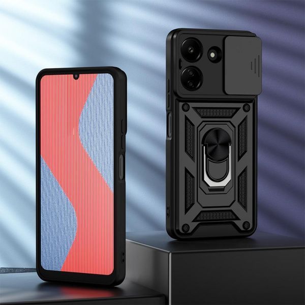 Ударостійкий чохол Camshield Serge Ring для Xiaomi Redmi 13C / Poco C65 Black 777-04455 фото