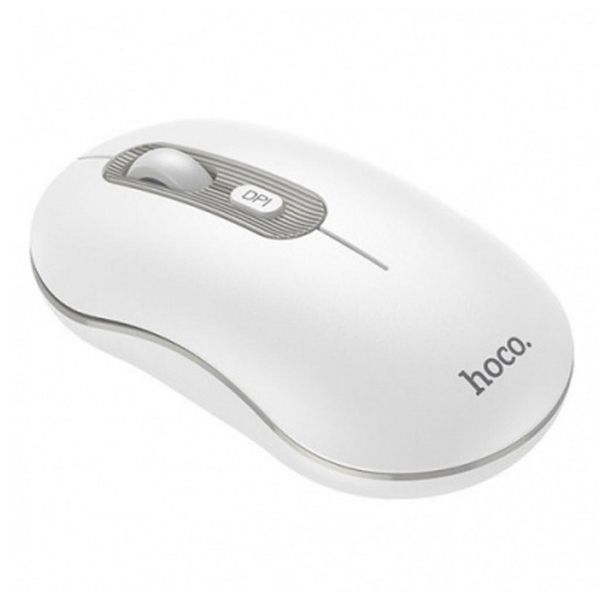Манипулятор мышь HOCO GM21 Platinum 2.4G business wireless mouse White Gray 6931474790958 фото