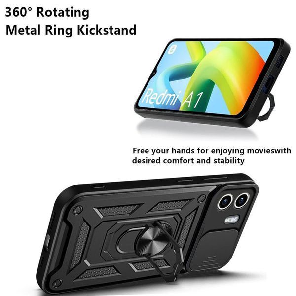 Ударопрочный чехол Camshield Serge Ring для Xiaomi Redmi A1 / A2 Black 777-04560 фото