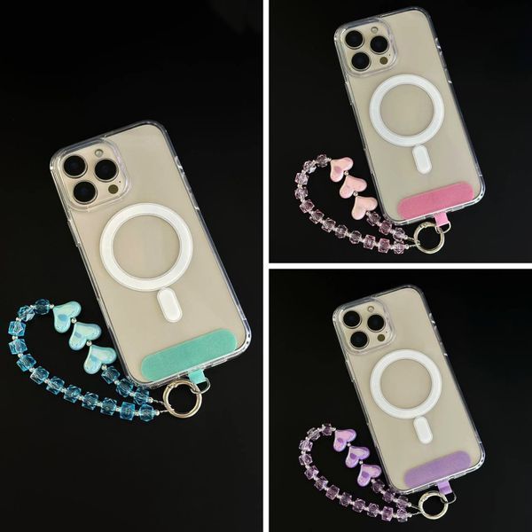 Ремінець-браслет Crystal Lanyard Love для телефону Pink 555-04440 фото