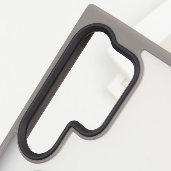 Чехол TPU+PC Metal Buttons with MagSafe Colorful для Samsung Galaxy S24 Ultra Grey 555-03008 фото